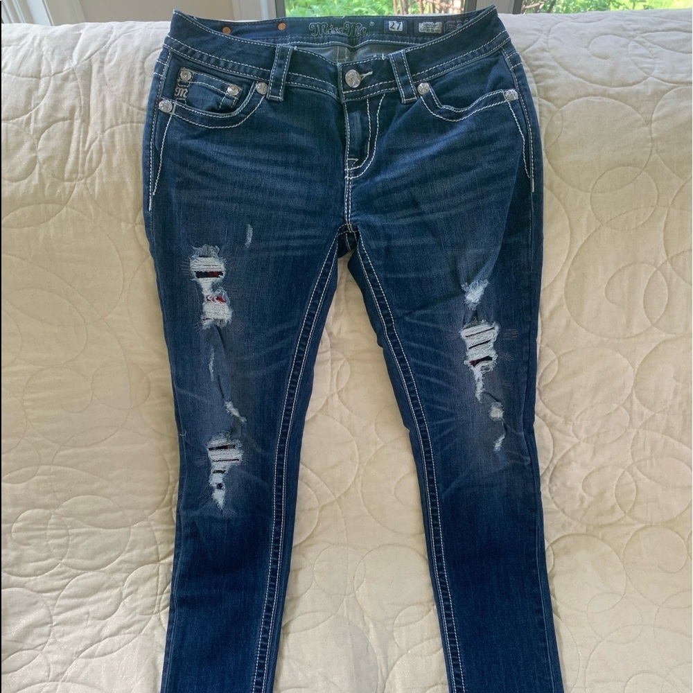 Miss Me cuffed skinny jeans